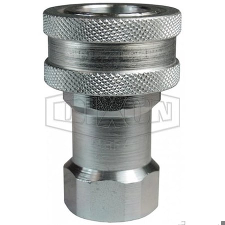 Dixon DQC H Industrial Interchange Slide Gate Coupler, 1/2-14 Nominal, Female NPTF, Steel 4HF4-HV